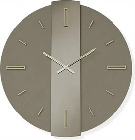 Orologio rotondo D60 cm RIGGS in Laminam Ardesia vetro Bronzo dettagli Oro