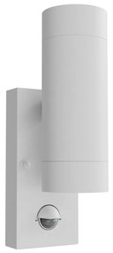 Applique Bidirezionale IP65 2xGU10 con sensore Movimento - Bianca