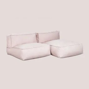 Divano Chaise Longue Modulare da Giardino 2 pezzi Dojans Rosa - Sklum