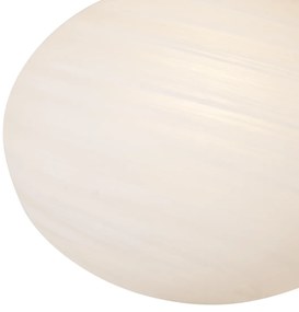 Lampada a sospensione Art Déco oro con vetro opale 9 luci - Yani