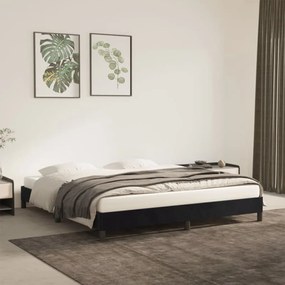Giroletto Senza Materasso Nero 180x200 Cm İn Velluto /