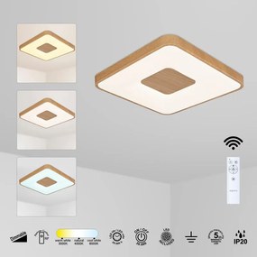 Plafoniera LED Coin IP20 cct da bianco caldo al bianco neutro, 4900 lumen MANTRA