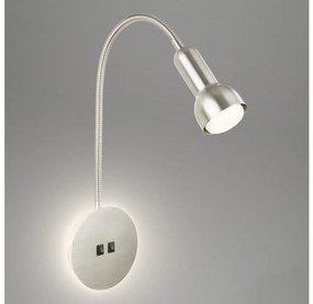 Briloner 2178012 - LED Lampada flessibile da muro 1xE14/10W/230V + LED/3W cromo