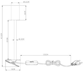 Globo 57911KG - Lampada flessibile con clip ROBBY 1xGU10/25W/230V grigio/marrone