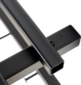 Attaccapanni da parete nero in metallo con scaffale 76 cm Marco – Spinder Design