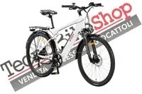 Bicicletta Elettrica A Pedalata Assistita Z-Tech ZT-84 Udine 36v 12ah colore Bianco