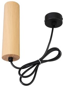 Brilagi - Lampadario a sospensione con filo SELE 1xGU10/30W/230V nero/decorazioni in rovere