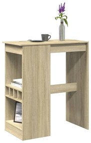 Tavolo Bar Con Rastrelliera Sonoma 90x47,5x103,5 Cm Multistrato /