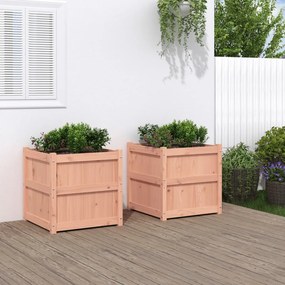 Fioriere Da Giardino 2 Pz İn Legno Massello Di Douglas /