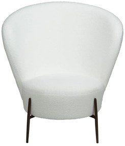 Poltrona bianca in tessuto bouclé Orbit - DAN-FORM Denmark