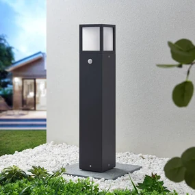Lucande lampione Dewari, sensore di movimento, E27, 65 cm, IP54