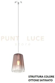 Sospensione ottone sat. 1 luce rame 1164os-s1-ra