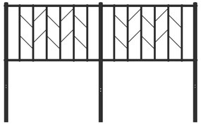 Testiera in metallo nero 140 cm