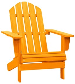 Sedia da giardino adirondack legno massello di abete arancione