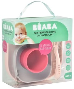 Beaba - Set da pranzo per bambini Rosa 4 pz