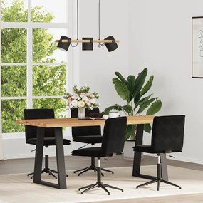 Sedie Da Pranzo 4 Pz Nere İn Velluto /