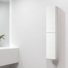 Colonna da bagno 160 cm sospesa reversibile BALI Olmo Bianco