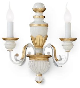 Applique Classica Firenze Materie Plastiche Bianco 2 Luci E14