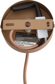 Lampada a sospensione di design bronzo scuro con vetro ambrato - Kemner