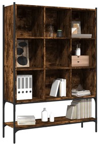 Libreria Rovere Fumo 102x30x141,5 cm in Legno Multistrato