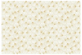 Carta da parati decorativa bianca e gialla per mobili Hexoka - Ambiance