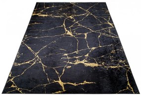 Tappeto moderno scuro con motivo a marmo Larghezza: 80 cm | Lunghezza: 200 cm