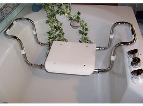 Sedile per vasca bianco con piano regolabile in polipropilene portata 120 kg