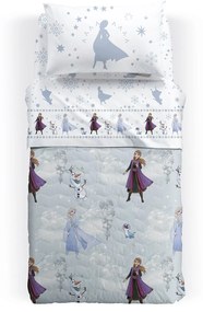 Copriletto Trapuntato in Cotone Frozen Elsa&Anna Singolo