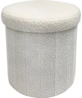 Pouf contenitore tondo 39x39 cm bianco