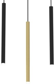 Lampadario a sospensione con filo MONZA 3xG9/8W/230V nero/oro