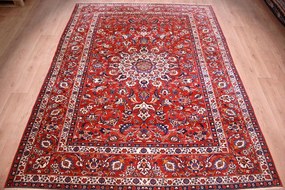 Isfahan Tappeto 340x250 (Iran) Annodato A Mano
