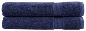 Asciugamani Per Sauna Solund 2 Pz Blu Navy 80x200cm 600gsm /