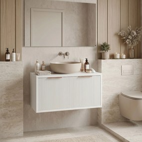 Mobile bagno sotto lavabo Rea Core 80cm White