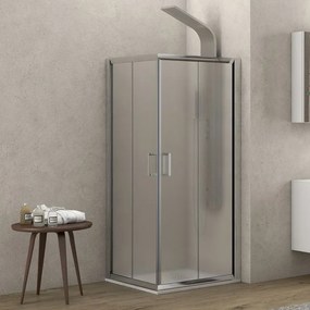 Kamalu - box doccia angolare 120x70 vetro opaco altezza 180cm k410