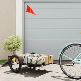 Rimorchio Da Bici Nero 126x63x34 Cm İn Ferro /