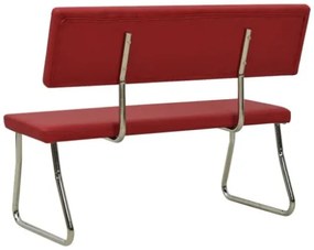 Panca 110 cm Rosso Vino in Similpelle