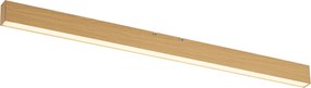 Plafoniera moderna legno ocra con LED integrato dimmerabile a 3 fasi 2700-4000K con interruttore DIP - Keane