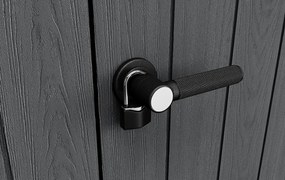 Armadio da Esterno Keter Cortina Alto 140x73,6x170,4 cm in Evothech+ Grigio...