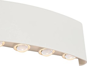 Lampada da parete per esterni bianca con LED 10 luci IP54 - Silly