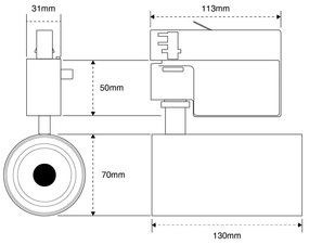 Faro LED 20W Trifase 60° 120lm/W CRI92 no Flickering - BRIDGELUX LED Colore Bianco Freddo 6.000K
