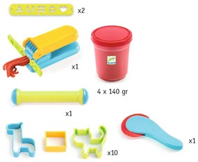 Kit di plastilina completo - rosso, verde, giallo, blu