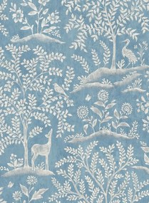 Nina Campbell Tapete Foret - Blue
