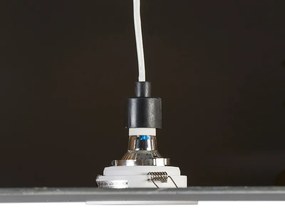 Set di 6 faretti da incasso rotondi bianchi regolabili - Chuck