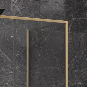 Box doccia 3 lati 90x150x90 oro satinato anta scorrevole  | KLA-4000G - KAMALU