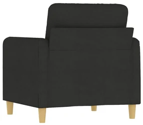 Poltrona nera 60 cm in tessuto