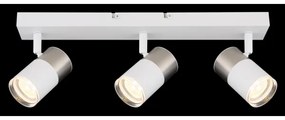 Globo 57851-3 - Faretto BRISBON 3xGU10/25W/230V bianco/cromo