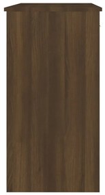 Scrivania rovere marrone 80x40x75 cm in legno multistrato