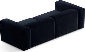 Divano blu scuro con rivestimento in velluto a coste 264 cm Bergamo – Cosmopolitan Design