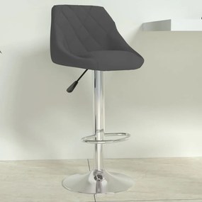 Sgabello Da Bar Grigio Scuro İn Velluto /