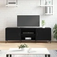 Mobile Porta TV Nero 150x30x50 cm in Legno Multistrato 829101